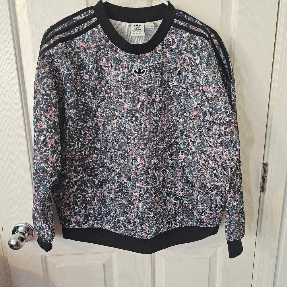 Adidas Coverall Logo Crewneck Sweatshirt Women Running Sweater Athletic Size M